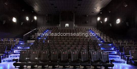 leadcom cinema seating installation Landmark cinema