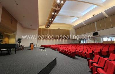 leadcom seating auditorium seating installation Emmanuel Baptist Church